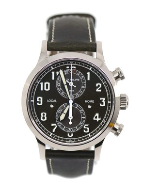 Patek Philippe Pilot Travel Time 18K Weiss Gold Uhr 5924G-010