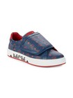 100% AUTHENTIC NEW MEN MCM BLUE VISETOS LOGO MILANO LOW TOP SNEAKERS EU 43/US 10 — photo 1