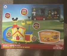 Disney Store Exclusive Mickey's House Playset Playhouse Lights Sounds Pluto Car