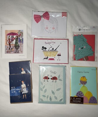 7 DESIGNER EXPENSIVE Luxury Greeting Cards Birthday Easter Hello