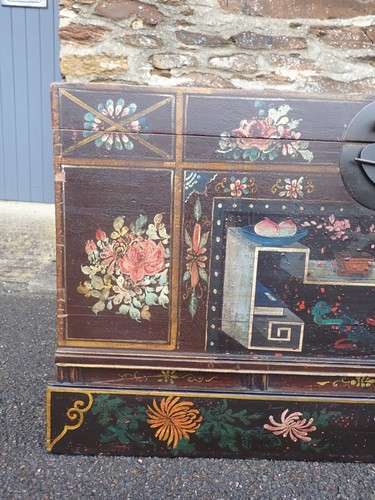 Vintage Chinese painted chest blanket box - Picture 16 of 19