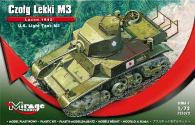 MIRAGE 726072 1:72 U.S. Light Tank M3 'LUZON 1942'