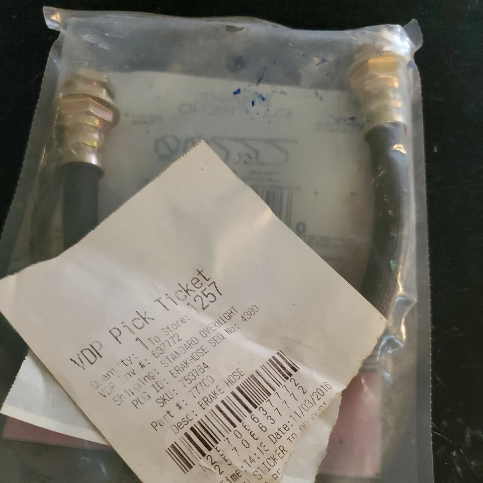 制动软管后部适用于福特 Escort 和 Mercury Lynx Bendix 品牌 77700 — 第 2/3 张图片