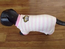 pet dog pajamas, warm,fleece,pink&white,royal/crown, Small *(read size details)