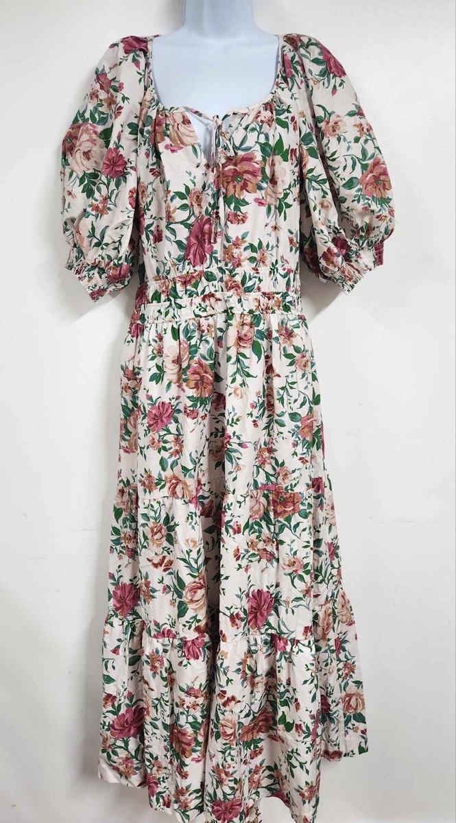 Anthropologie The Somerset Maxi Dress Puff-Sleeve Edition Size S | eBay