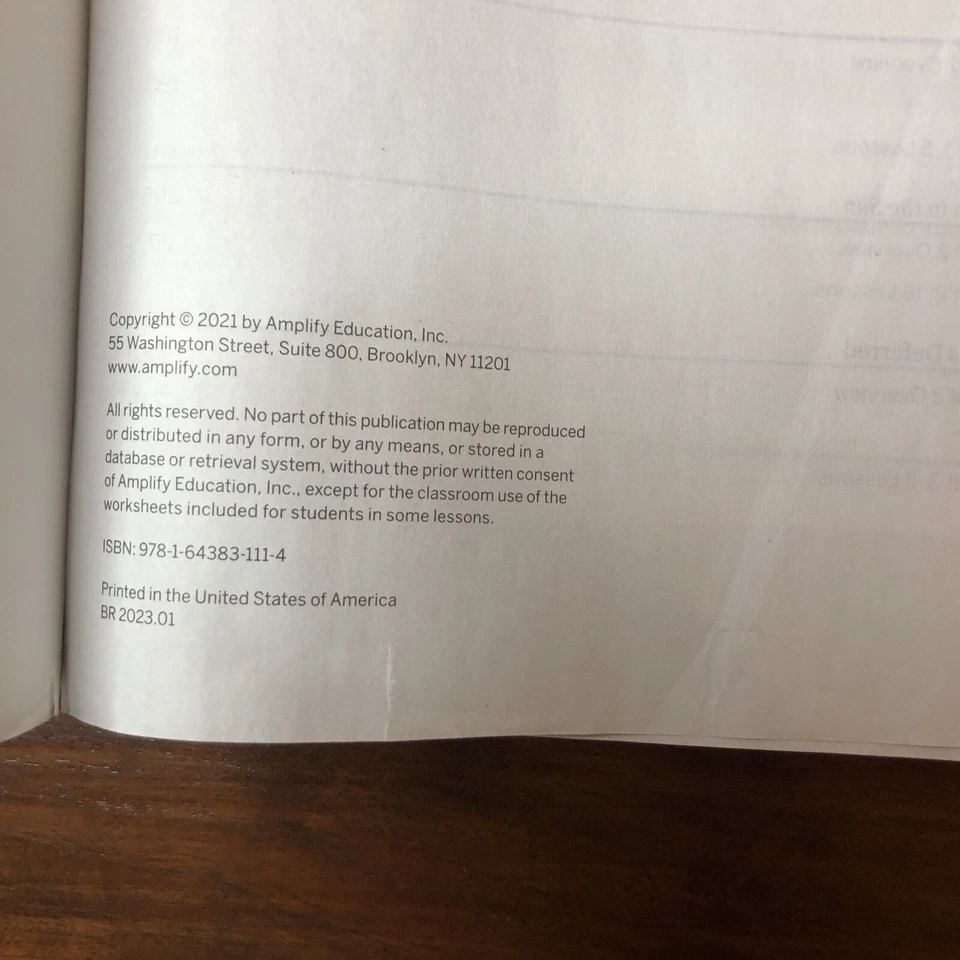 Amplify ELA - Grade 7 - Student Edition ~ 2021 Paperback - Image 3 of 4