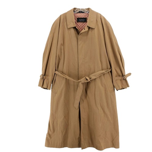 Sanyo New York Black Water Repellent Trench Coat Men's Size L44