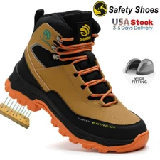 Safety Shoes Boots Steel Toe Sneakers Lightweight Puncture Men Work Shoes