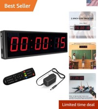 Durable 2.3-Inch LED Fitness Timer with Adjustable Brightness for Home Gym