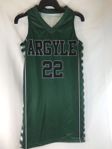 Rawlings Basketball Jersey Shirt Argyle #22 "Bieg" Green Womens Small - Picture 1 of 3