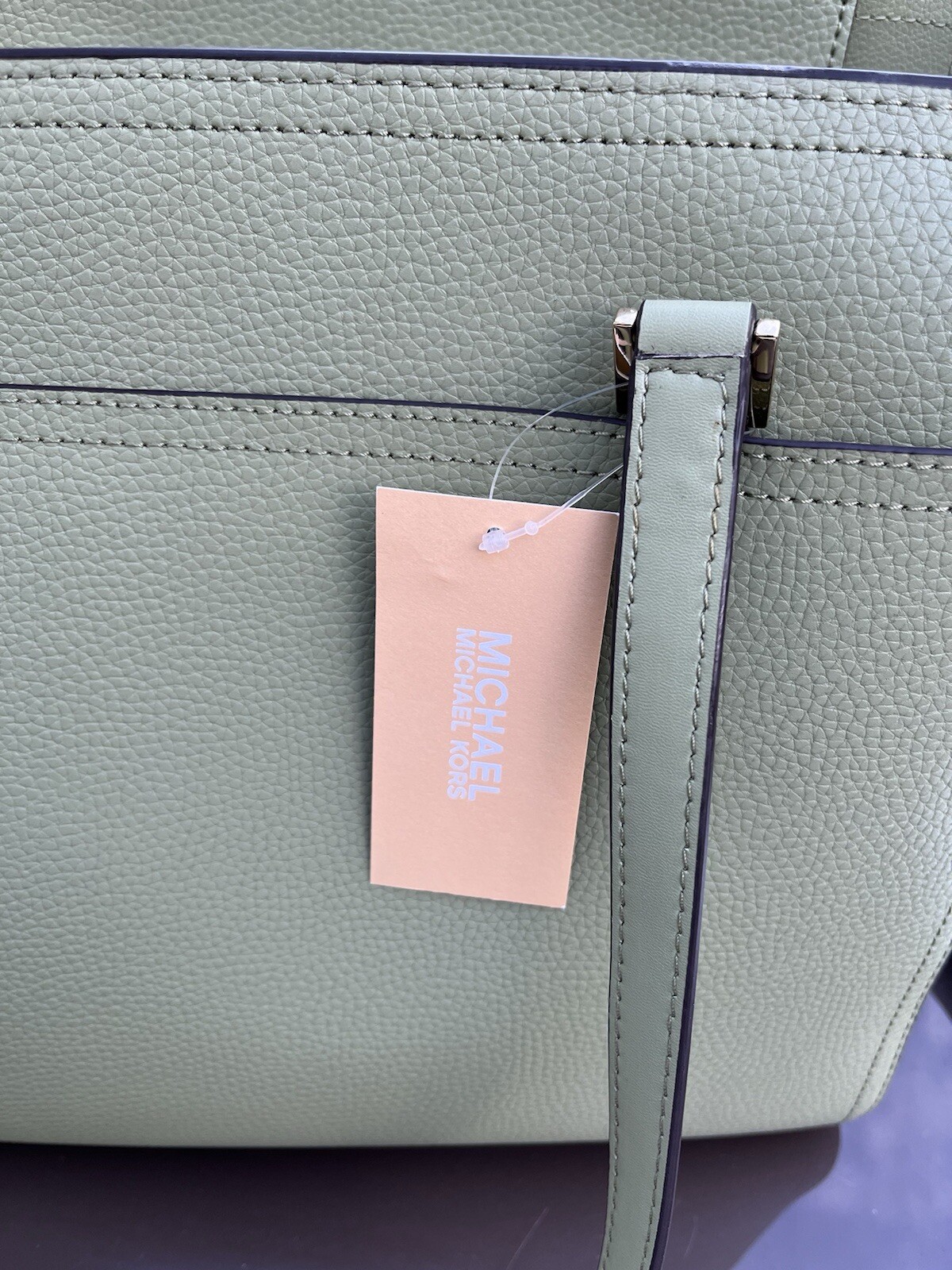 🎁Michael Kors -Maisie Sage 2 in 1 Large Leather Tote and Cross Body 35T1G5MT7T image 6