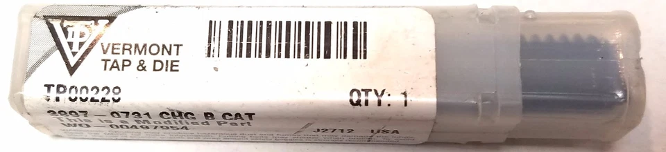 8 Vermont Tap & Die Vertanium TP00228 vtd 1/2-13 NC H3 3897-0731 CHG B CAT Foto 3 de 3