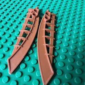 Lego Bionicle Part 44033 Weapon Air Katana Genuine Dark Orange x1 Lot Of 2