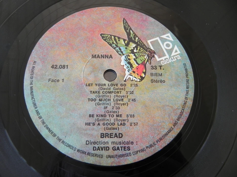 BREAD  " MANNA " ELEKTRA 42.081  BIEM    ( LP tbe) - Photo 3/3