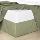 GoLinens Combed Cotton Split Corners Damask Stripe Bed Skirts