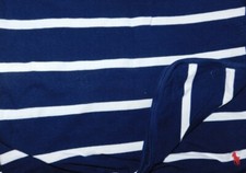 RALPH LAUREN Receiving Blanket Blue White Stripe
