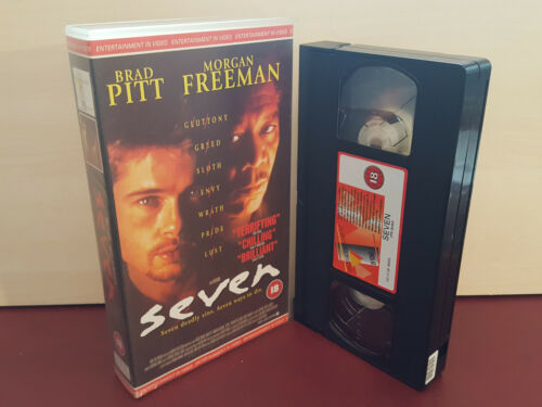 Seven - Brad Pitt - Morgan Freeman - PAL VHS Video Tape (T11)