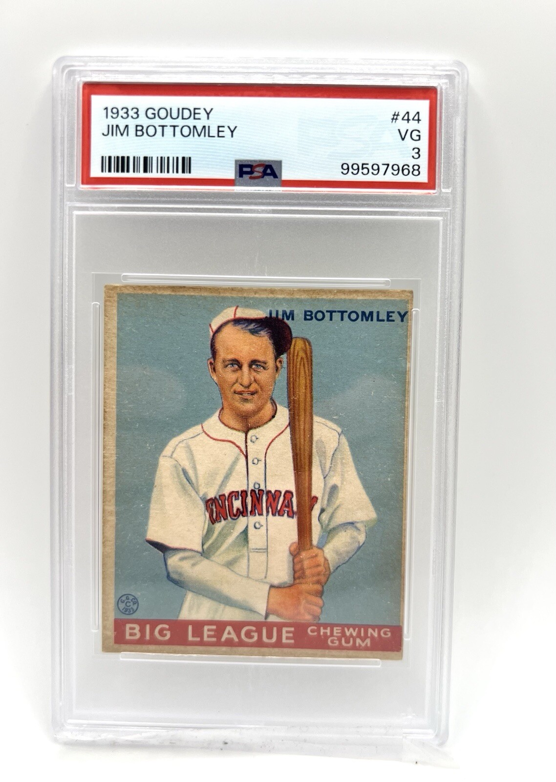 1933 - Goudey - #44 JIM BOTTOMLEY  - PSA 3