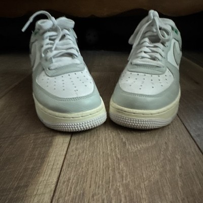 Nike Air Force 1 Low Men s Leather Low Top Lace-Up Sneakers White/Gray