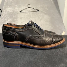 Allen Edmonds Strandmok Shoes Mens Size 10 D Black Brogue Oxford Dainite Sole