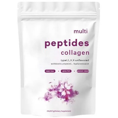  MULTI COLLAGEN PEPTIDES Typ 1,2,3,4,5 mit BIOTIN ,VITAMIN C ,HYALURONIC / TOP 