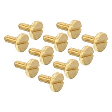 M4x12mm Knurled Thumb Screws, 15 Pack Flat Tip Brass Bolts Grip Knobs Fasteners