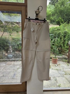 Leichte TCM Wanderhose Damen Zip-Off Hose Beige Gr. 40/42 Outdoor Trekking Neu!