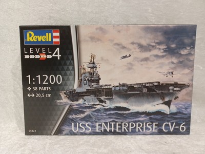 700.0007 REVELL 05824 Level 4 USS Enterprise CV-6