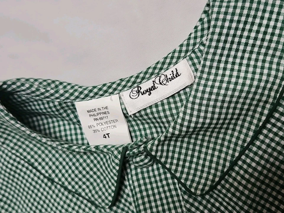 Romper Royal Child Gingham Smocked Longall Boutique Meninas 4T - Imagem 2 de 4