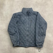 Columbia Quilted Jacket Womens Medium Padded Full Zip Outdoor Coat, Grey