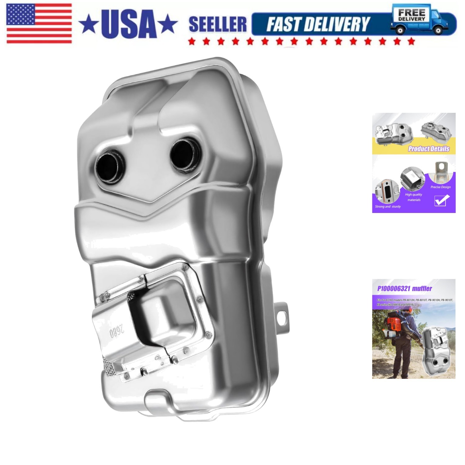 Exhaust Muffler For Pb-8010 & Pb-9010 Models - Easy Install
