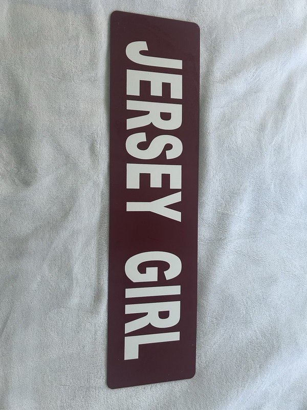 Jersey Girl Street Sign - Maroon 24x6