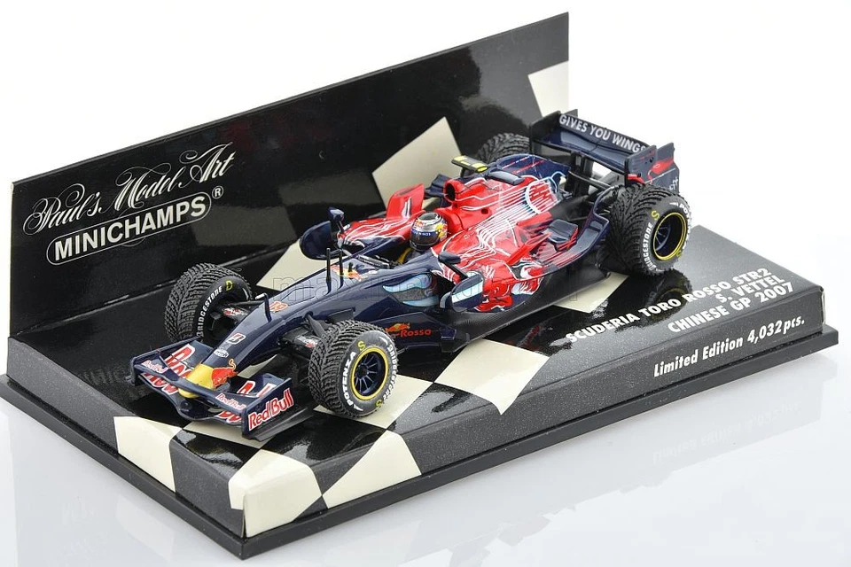 F1 TORO ROSSO STR2 Vettel Chinese GP 2007 2007 1/43 MINICHAMPS 400070119 - Image 2 of 3