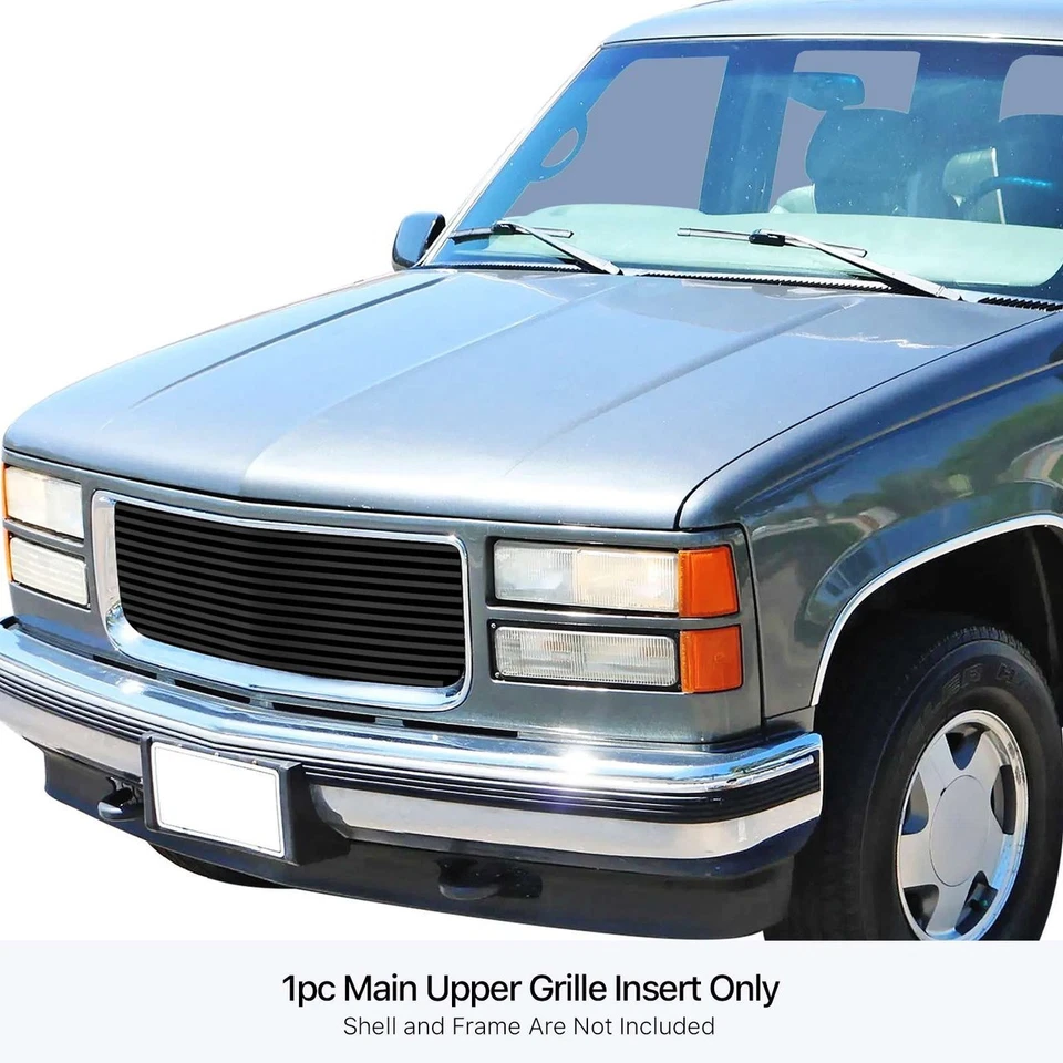 Rejilla de billet de acero inoxidable APS - negra 94-99 GMC C/K camión GR07HEJ12J Foto 2 de 4