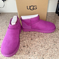 NIB Ugg Classic Ultra Mini Bootie Slippers Magenta Pink 111609 Size 8