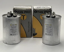 2 Titan Pro TRCFD455 Motor Dual Run Capacitor, Round, 440/370V Ac, 45/5 A/C