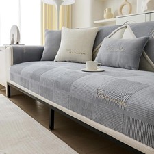 Sofa Überzug- für 1-4 Sitzer,Couch Überzug Samt sofa überwurfdecke- mit Rutsc...