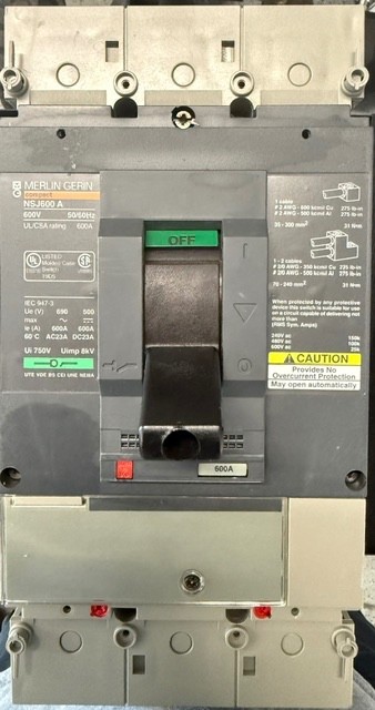 Merlin Gerin NSJ600 A Molded Case Circuit Breaker