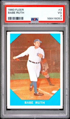 1960 FLEER #3 BABE RUTH PSA 3
