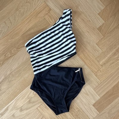 Michael Kors Damen Bikini / Badeanzug schwarz/weiß gestreift Größe 8
