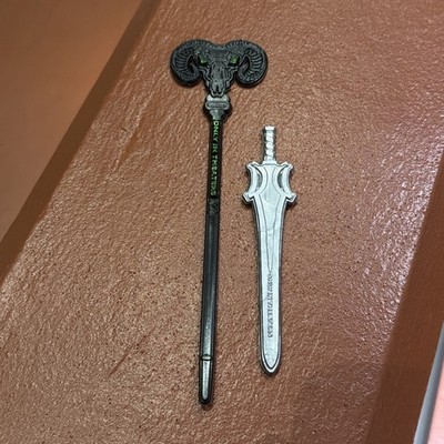 Masters Of The Universe*He-Man* Theater Exclusive*Sword/Staff Drink Stirrer Set!