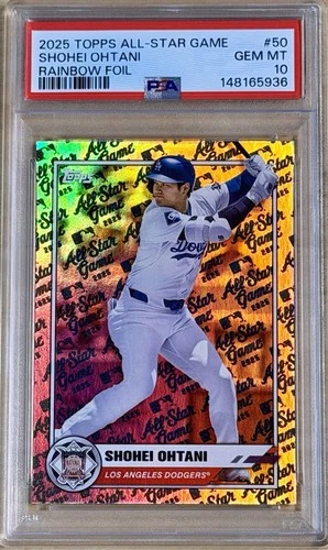 2025 Topps All-Star Game #50 Shohei Ohtani Rainbow Foil PSA 10 Gem 💎 LA Dodgers