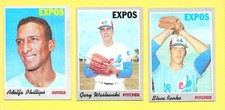 1970 Topps baseball  Montreal Expos Team Lot of 3 cards VGEX  no creases