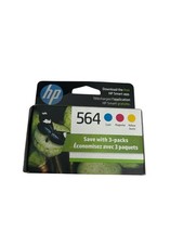 Genuine HP 564 Cyan Magenta Yellow Ink Cartridge 3/Pack - Exp.04/24 01/26