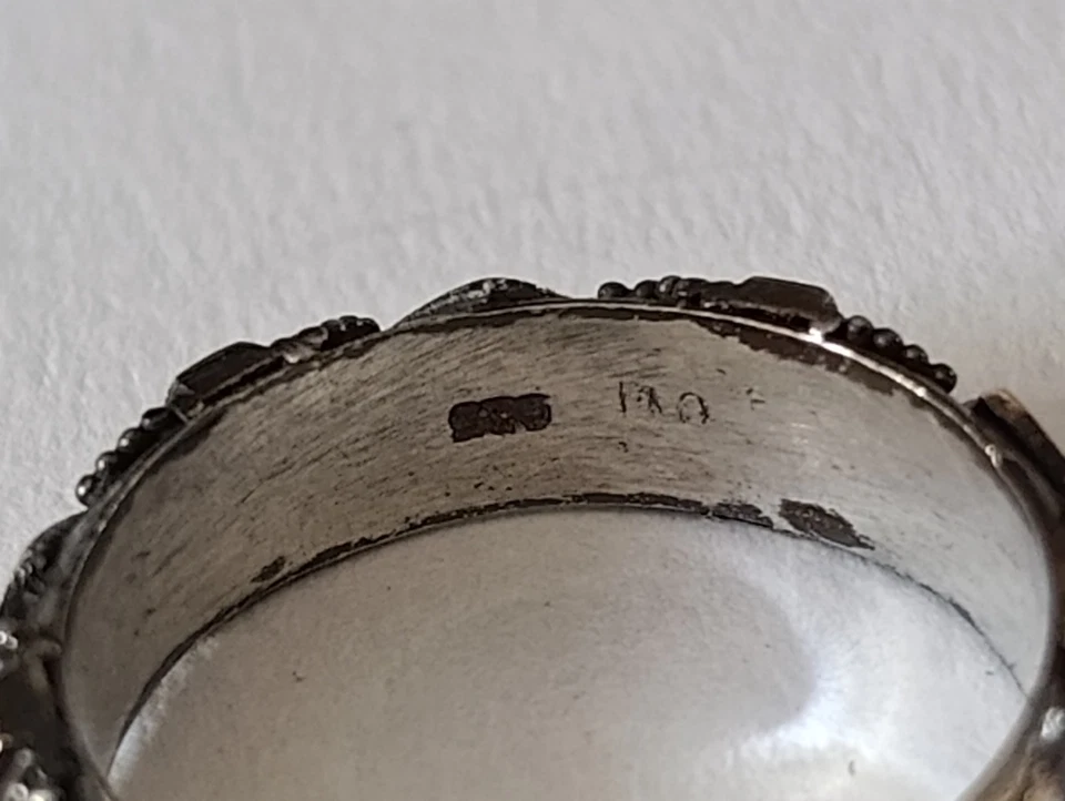 Bague Argent Massif & Vermeil Taille 56 - 4,3 g Bijoux - Photo 4/4