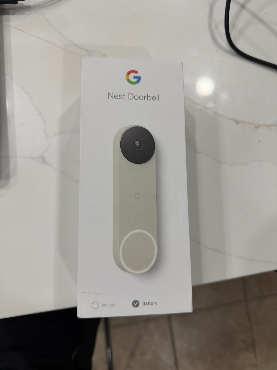 Google Nest Doorbell Battery - Linen GA03013-US Wireless Camera