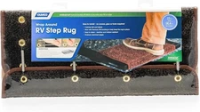 CAMCO 42944 Premium Wrap Around RV Step Rug Turf Material (22" x 23") Brown