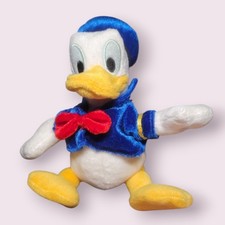 Disney Store Donald Duck Velvet Blue Bean Bag Plush 9"