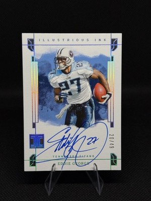 Panini Impeccable 2024 Eddie George Titans Autograph Silver /49 ILL-EGE