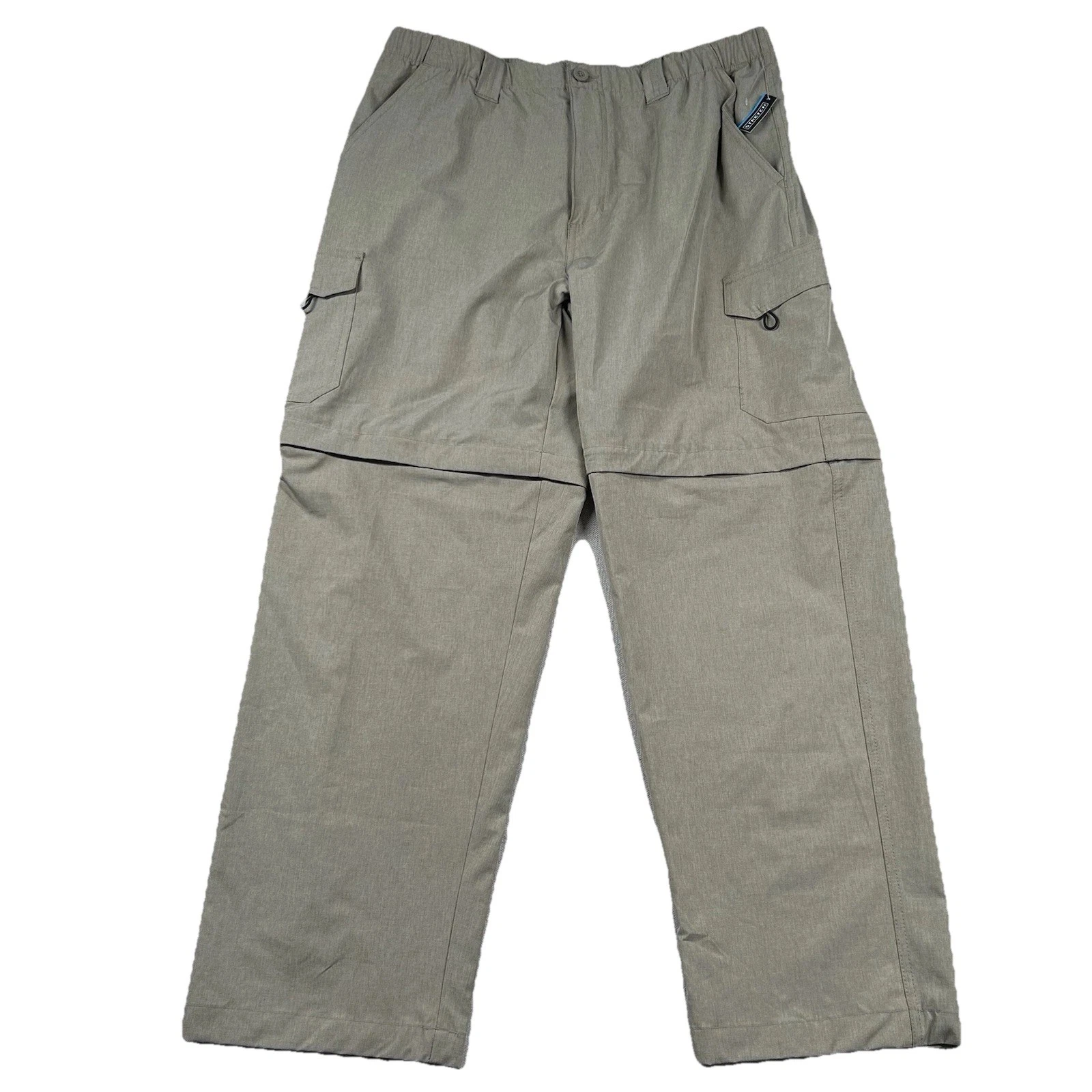 Reel Legends Pants Mens L Convertible Zip Off Legs Mackerel Camping Fishing Hike